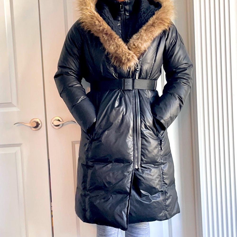 RUD by Rudsack Down Long Winter Coat with Fur Lined Hood Style # 2116987  XL